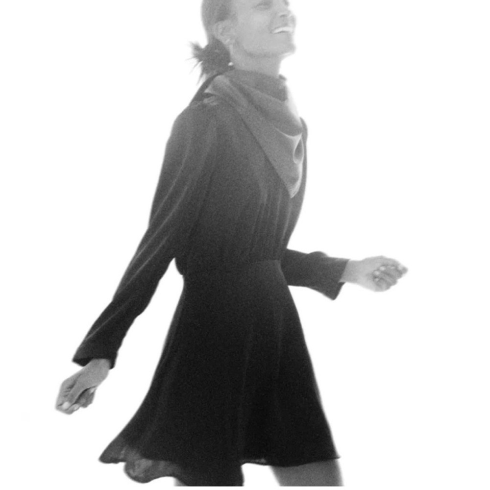 Zara Black Satin Effect Mini Dress Size Small